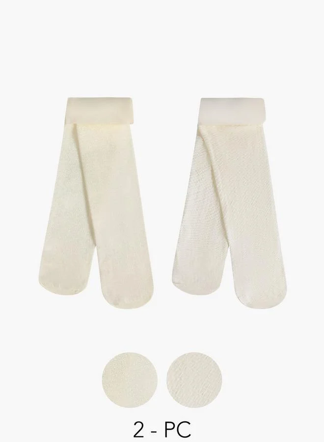 Celeste Pack Of 2 Girls Tights Elasticated Waistband Ramadan Collections